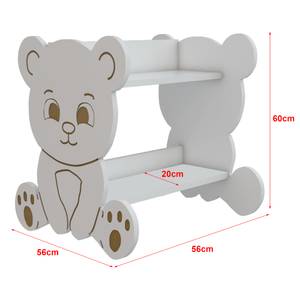 Biblothèque Tårnby pour enfant Blanc - Bois manufacturé - 56 x 60 x 56 cm