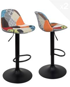 Lot de 2 tabourets patchwork SIG Multicolore