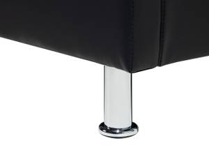 Doppelbett METZ Schwarz - Silber - 209 x 103 x 215 cm