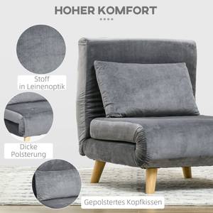 Einzel Schlafsofa 839-875V00GY Grau - Textil - 78 x 79 x 72 cm