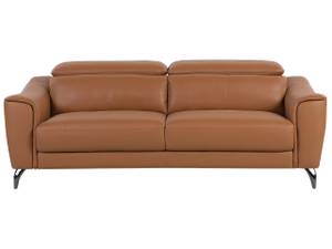 3-Sitzer Sofa NARWIK Braun - Echtleder - 203 x 93 x 98 cm