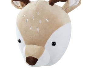 Wandobjekt BAMBI Beige - Braun - Weiß - Naturfaser - 23 x 30 x 10 cm