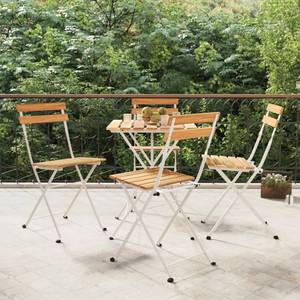 Bistrostühle 4er Set D6121 Weiß - 45 x 79 x 39 cm