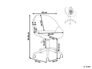 Chaise de bureau SELMA Gris - Argenté