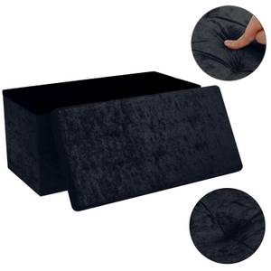 Sitzbank Sitzhocker Sitzwürfel Fußhocker Schwarz - Textil - 10 x 45 x 85 cm