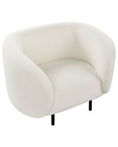 Fauteuil LOEN Noir - Blanc - Fibres naturelles