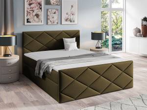 Boxspringbett Herkules Khaki - Breite: 184 cm