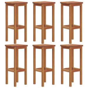 Barhocker 3115990 (6er Set) Braun - Massivholz - Holzart/Dekor - 30 x 74 x 30 cm