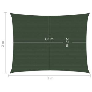 Voiles d'ombrage 3016419-8 Vert foncé - 300 x 200 cm