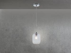 LED Pendelleuchte Klarglas rund Ø15cm Silber - Durchscheinend - Durchmesser Lampenschirm: 15 cm