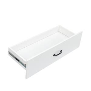 Buffet haut Neptunus Ⅴ Blanc - Bois manufacturé - Verre - Métal - 35 x 182 x 60 cm