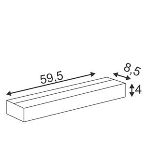 Wandleuchte Sedo Aluminium - Breite: 60 cm