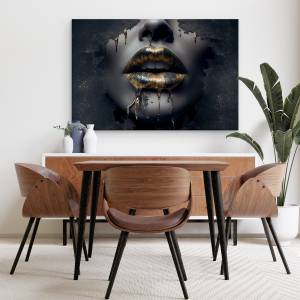 Image Sur Toile Visage Abstrait Bouche 70 x 50 x 50 cm