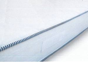 Einzelmatratze aus Polyurethanschaum mit Weiß - Naturfaser - 80 x 24 x 190 cm