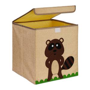 Boîte de rangement pour enfants Beige - Noir - Marron