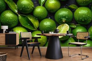 Papier Peint Citrons Verts Fruit Nature 180 x 120 x 120 cm