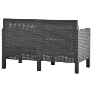 Gartensofa Grau - Kunststoff - Polyrattan - 65 x 76 x 122 cm