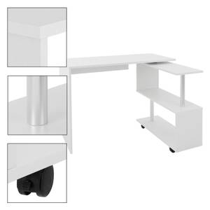 Schreibtisch mit vier Rädern 150x88x75cm Weiß