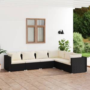 Garten-Lounge-Set (6-teilig) 3013632-18 Schwarz - Creme - Weiß - Höhe: 61 cm