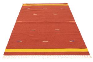 Kelim Modern - 180x120cm Rot - Naturfaser - 120 x 1 x 180 cm