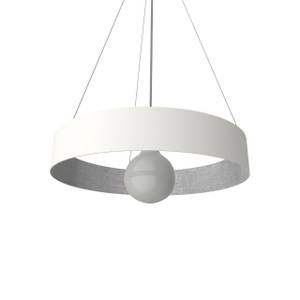 Suspension Halo Argenté - Blanc - Diamètre : 40 cm