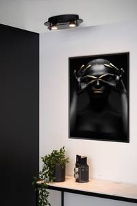 Deckenleuchte Okno Noir - Verre - Métal - 20 x 8 x 20 cm