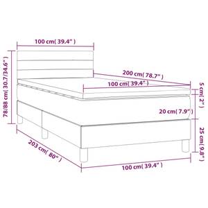 Boxspringbett 3017290-14 Dunkelgrau - Breite: 100 cm