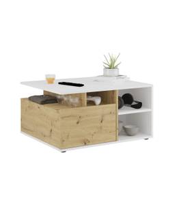 Table basse 1 tiroir- L82 cm Beige - Bois manufacturé - 68 x 42 x 79 cm