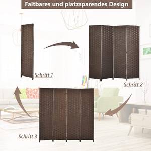 Faltbarer Raumteiler Braun - Papier - 10 x 180 x 181 cm