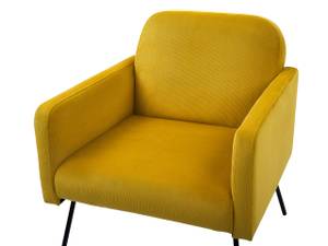 Fauteuil NARKEN Noir - Jaune moutarde - Jaune