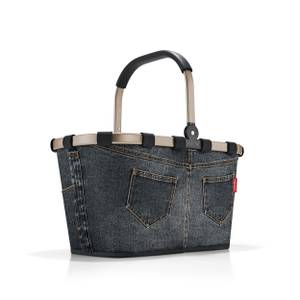 Einkaufskorb carrybag Jeans Dark Grey Grau - Kunststoff - 48 x 29 x 28 cm