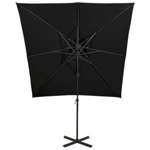 Parasol en porte-à-faux 3006336 Noir - Métal - Textile - 250 x 254 x 250 cm