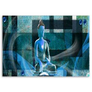 Leinwandbild Blau Orientalisch 100 x 70 cm