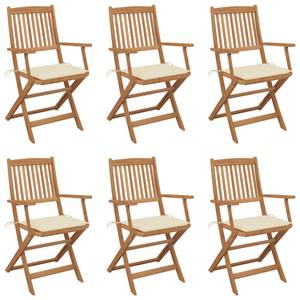 Chaise de jardin 3012935-1 (lot de 6) Crème - Largeur : 54 cm