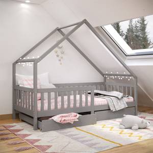 Lit cabane ALVA 90x190 cm Gris