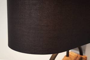 Stehlampe ELEMENTS Schwarz - Braun - Metall - Massivholz - Textil - 55 x 147 x 21 cm
