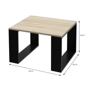 Table basse ML-DESIGN Set Noir - Chêne clair