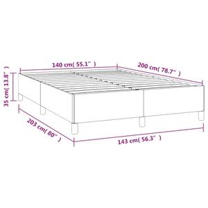 Bettgestell 3016038-5 Braun - Grau - Hellgrau - Breite: 143 cm