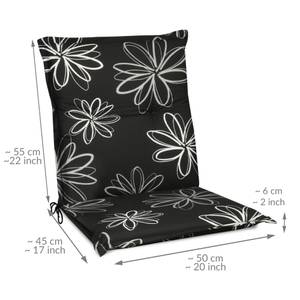 Flores Niederlehner Auflage Schwarz - Textil - 50 x 8 x 100 cm