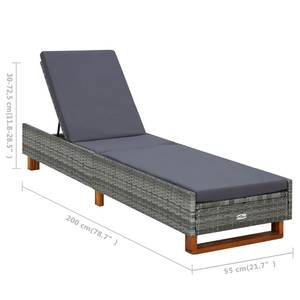 Chaise longue Gris