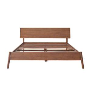 Bett VINTAGE Braun - Massivholz - 189 x 95 x 215 cm