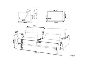 3-Sitzer Sofa EINA Kupfer - Smaragdgrün - Grün