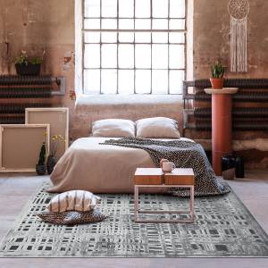 Tapis EMPRISE CHAINE ET TRAME Gris - Textile - 120 x 170 x 170 cm