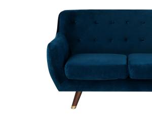 2-Sitzer Sofa BODO Blau - Gold - Marineblau - Eiche Dunkel