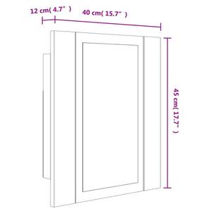 LED Spiegelschrank 3008763 Braun - Holzwerkstoff - 40 x 45 x 12 cm