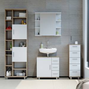 Mobilier de salle de bains Ilias Marron - Blanc