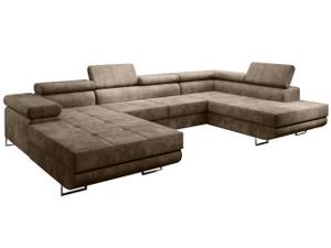 Ecksofa SOLAM U Beige - Armlehne davorstehend links - Ecke davorstehend rechts - Ottomane beidseitig montierbar