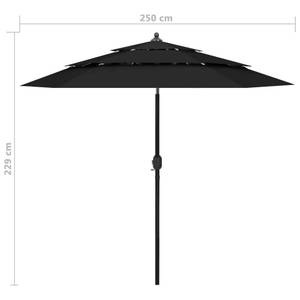 Parasol Noir - Textile - 250 x 229 x 250 cm