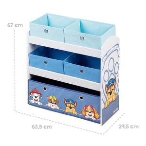 Spielregal Paw Patrol Weiß - Holzwerkstoff - 64 x 67 x 30 cm