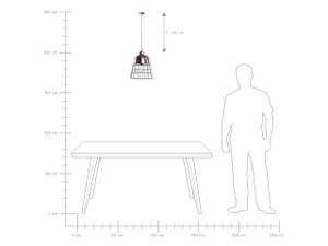 Lampe suspension MONTE Noir - Métal - 26 x 119 x 26 cm